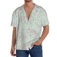 thumbnail image 3 of Xecao offers the Retro Snake for Men's Casual Short-sleeved Shirt, a button-up collared shirt with a pocket, perfect for beach vacations and yacht travel in the X-Large size., 3 of 7