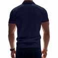 thumbnail image 6 of Stylish Polo Shirts Men Casual Collared Short Sleeve Button Up Golf Shirt Shirt Lightweight Quick Dry Work Shirts Navy XL, 6 of 9