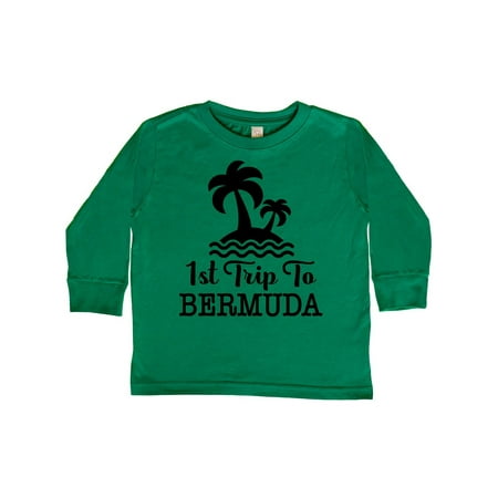

Inktastic First Trip to Bermuda Vacation Gift Toddler Boy or Toddler Girl Long Sleeve T-Shirt