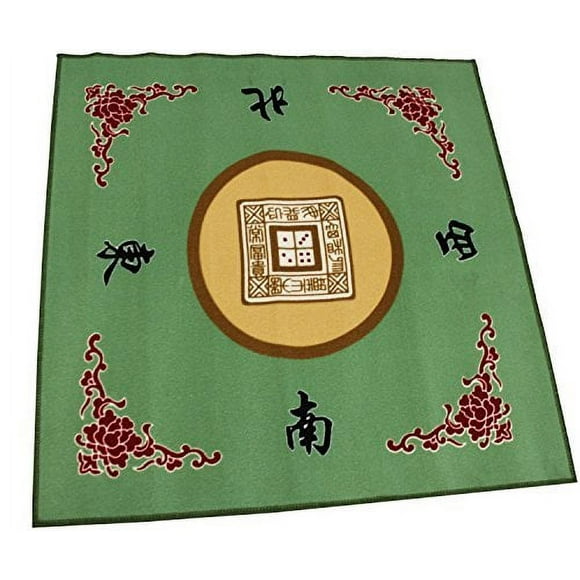 31.5" Table Cover - Slip Resistant Mahjong Game / Poker / Dominos / Card Tablecover Table Top Mat - Green