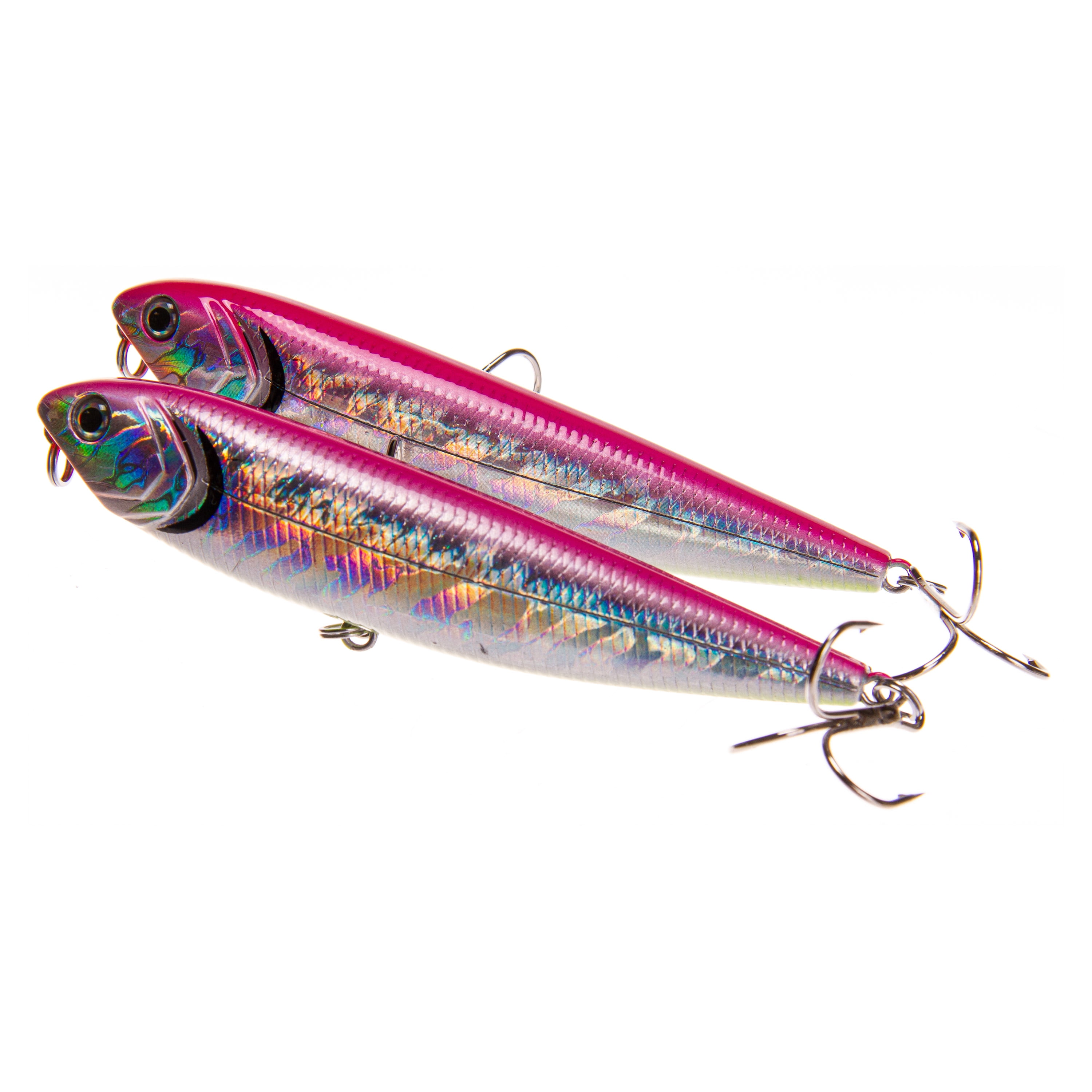 Ozark Trail Saltwater Inshore Walking Mullet Fishing Lures, Pink, 2-Pack