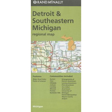 Michigan State Map - Rand mcnally detroit & southeastern michigan regional map: 9780528007989