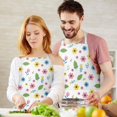 thumbnail image 3 of Pioneer Flower Floral Print Pattern Apron for Women and Men, Cotton Linen Waterproof with Pockets, Adjustable, 33x27 Inch for Kitchen, Gardening, BBQ, Salon, 3 of 6