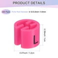 thumbnail image 3 of Uxcell 300-Pack Marcadores de Perchas para Ropa, Clips de Tamaño de Prenda de Plástico Codificados por Color que se Ajustan a Varillas de 3mm-5mm [Rojo Durazno], 3 of 6