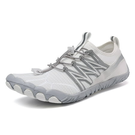 KGOTA Aqua Shoes Breathable Diving Sneakers Running Shoes for Women Men (white41)