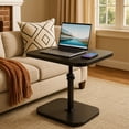 thumbnail image 5 of PinkSheep Small Side Table Couch End Table Accent Table Tray Table Little Table for Living Room Small Spaces, Black, Height Adjustable, 5 of 8