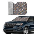 thumbnail image 4 of Bingfone Wildflowers Car Windshield Sun Shade Protector Keep Your Vehicle Cool Sun Shield Visor Cover Foldable-Small, 4 of 9