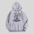 thumbnail image 2 of Xudanell Black Hoodie Women Beach Coconut Trees Print Oversized Jacket Hoodie Cycling Sweatshirt Grey XXL, 2 of 3