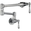 Brizo 62810LF-PC Double Handle Wall Mount Pot Filler with Metal Lever Handles, Chrome