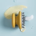 thumbnail image 4 of Ducha de Goma de mano Colcomx masajeador de cuero cabelludo Cepillo de champú Goma amarilla, 4 of 8
