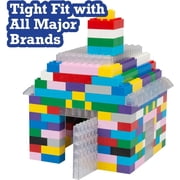 SCS Direct Building Block Bricks - 1000 Pc Bulk Set of Unique Clear Colors with 54 Roof Pieces - Great for Activity Tables