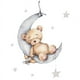 thumbnail image 4 of Calcomanías de pared con forma de oso en nubes, luna, estrella, globo aerostático, calcomanías de pared, dulce sueño, calcomanía de pared para habitación de bebé, cuarto de bebé, Mural de baño, 4 of 4