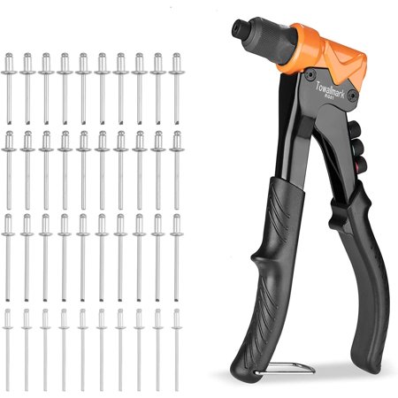 

Mulanimo Pop Rivet Gun Hand Rivet Tool with 4 Manual Interchangeable Rivet Heads