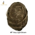 thumbnail image 2 of Lyrical Hair Toupee for Men Fine Mono Mens Toupee Human Hair Replacement Systems Monofilament with NPU Hairpiece for Man Black Brown Blonde Gray Hair Wig Unit, 2 of 6