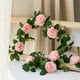 thumbnail image 5 of Fiudx Guirnalda de Rosas Artificiales, Enredaderas de Flores de Seda, Decoración Floral Realista, Camino de Mesa para Bodas, Decoración para Fiestas, Hojas Verdes Naturales, 200 Cm de Largo, Adorno E, 5 of 7