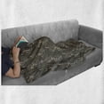 thumbnail image 6 of Floral Soft Flannel Fleece Blanket, Soft Orange and White Dotted Branches Buds Branches Spring Seasonal Pattern, Cozy Plush for Indoor and Outdoor Use, 70" x 90", Orange White Grey, by Ambesonne, 6 of 6