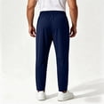 thumbnail image 5 of Athletic Pants Mens Drawstring Casual Hiking Lightweight Stretch Workout Trousers Zipper Pockets for Gym Outdoor Activities, 5 of 6