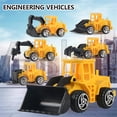 thumbnail image 2 of Juego de vehículos de ingeniería de juguete HUOGUO Inertias Bulldozer Excavator, 2 of 5