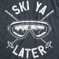 thumbnail image 2 of Unisex Ski Ya Later Hoodie Funny Sarcastic Skiing Goggles Poles Mountain Graphic Hooded Sweatshirt, 2 of 8