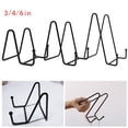 thumbnail image 4 of Gerich Tray Support 4.3 inch, DIY Picture Frame Black Iron Plate Display Stand Rack Easel Storage Stand, 4 of 6