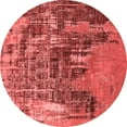 thumbnail image 1 of Ahgly Company Indoor Round Oriental Red Industrial Area Rugs, 4' Round, 1 of 4