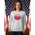 thumbnail image 2 of Sweet Land Of Liberty Melon Sweatshirt Women -Image by Shutterstock, Female Small, 2 of 4