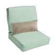 thumbnail image 3 of Sunbrella Sorra Home Oakley  Solid Indoor/ Outdoor Corded Chair Cushion Set and Lumbar Pillow Canvas Spa+Canvas Taupe, 3 of 5