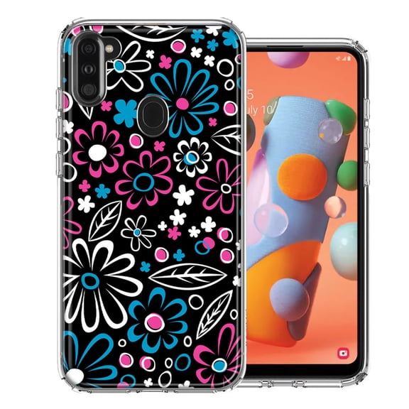 MUNDAZE For Samsung A11 Cute Daisies Design Double Layer Phone Case Cover