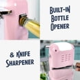 thumbnail image 3 of Nostalgia Retro Can Opener, Electric Can Opener with Built-in Knife Sharpener and Bottle Opener, Pink, 3 of 7