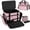 Pink Bag Only, variant on YANGLI Extra Large Makeup Case with 4 Removable Pouches, Professional Train Case for Hairstylists & Makeup Artists, Black