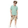 thumbnail image 5 of Ytxxxx Boys Knit Short Sleeve Shirt Comfortable Casual Crewneck Tee for Kids Youth Children Summer Top Mint Green 9-10 Years, 5 of 5