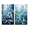 thumbnail image 2 of Designart "pasture Of Forgetmenots Flowers II" Meadow Wall Art Set Of 2 - Blue Landscapes Canvas Set For Living Room Decor, 2 of 7