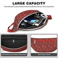 thumbnail image 4 of Fanny Pack Red Christmas Deer Pattern Waist Pack Bag,Running Cross Bag,Waterproof Large Fanny Packs for Women Men for Travel Running Hiking Cycling, 4 of 6