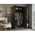 thumbnail image 2 of 100% Solid Wood Urban 2-Door Wardrobe Armoire, 2 of 3