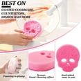 thumbnail image 4 of 12 Pack Skull Kitchen Sponges Bulk Dual Sided Scrubber Pink Sponges Dishwashing Skull Kitchen Accessories Dish Scouring Black, White, 4 of 4