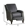 thumbnail image 5 of Benjara Enice 40 Inch Accent Chair with Footrest, Nailhead Trim, Dark Gray Leather, 5 of 6