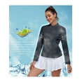 thumbnail image 3 of Little Donkey Andy Women's UPF50+ Shirts 1/4 Zip Long Sleeve Pullover Quick Dry Lightweight Golf Hiking Tops Rash Guard (Grey L), 3 of 8