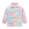 thumbnail image 3 of CAIVO Child Girls Winter Tie Dye Coats Jacket Wear Kids Thicken Windproof Warm Outwear Long Sleeve Holiday Outerwear, 3 of 9