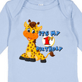 thumbnail image 4 of Inktastic 1st Birthday Giraffe Boys or Girls Long Sleeve Baby Bodysuit, 4 of 5