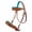 Tan Turquoise, variant on Horse Western Black Leather Floral Tooled Bitless Sidepull Bridle Reins 77RS34BK