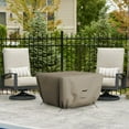 thumbnail image 3 of Covers & all Outdoor Square Fire Pit Cover, 12 Oz Waterproof, UV & Weather Resistant for Patio Lawn Garden Backyard Outside, with Air Vents & Drawstrings (52"L x 52"W x 22"H, Beige), 3 of 7