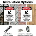 thumbnail image 3 of (2 Pack) Crushing Hazard Outriggers OSHA Danger Sign 7 Inch X 10 Inch Indoor / Outdoor Rust-Free Aluminum Metal Signs for Workplace, Workshop, and Construction Site, Made in the USA, 3 of 8
