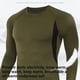 thumbnail image 2 of Minnieouse Conjunto de ropa interior térmica para correr, trotar, poliéster transpirable, camisas de manga larga, pantalones, Camping, senderismo, viajar, Ropa interior Verde XXXL Minnieouse AP013375-12, 2 of 6