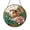 Acrylic 3.5 Inch, variant on Guinea pig stained glass suncatcher, round floral and succulent window panel for pet lovers