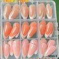 thumbnail image 4 of Set de uñas postizas adhesivas PEPFTG de 216 piezas con punta francesa y forma almendra, 4 of 7