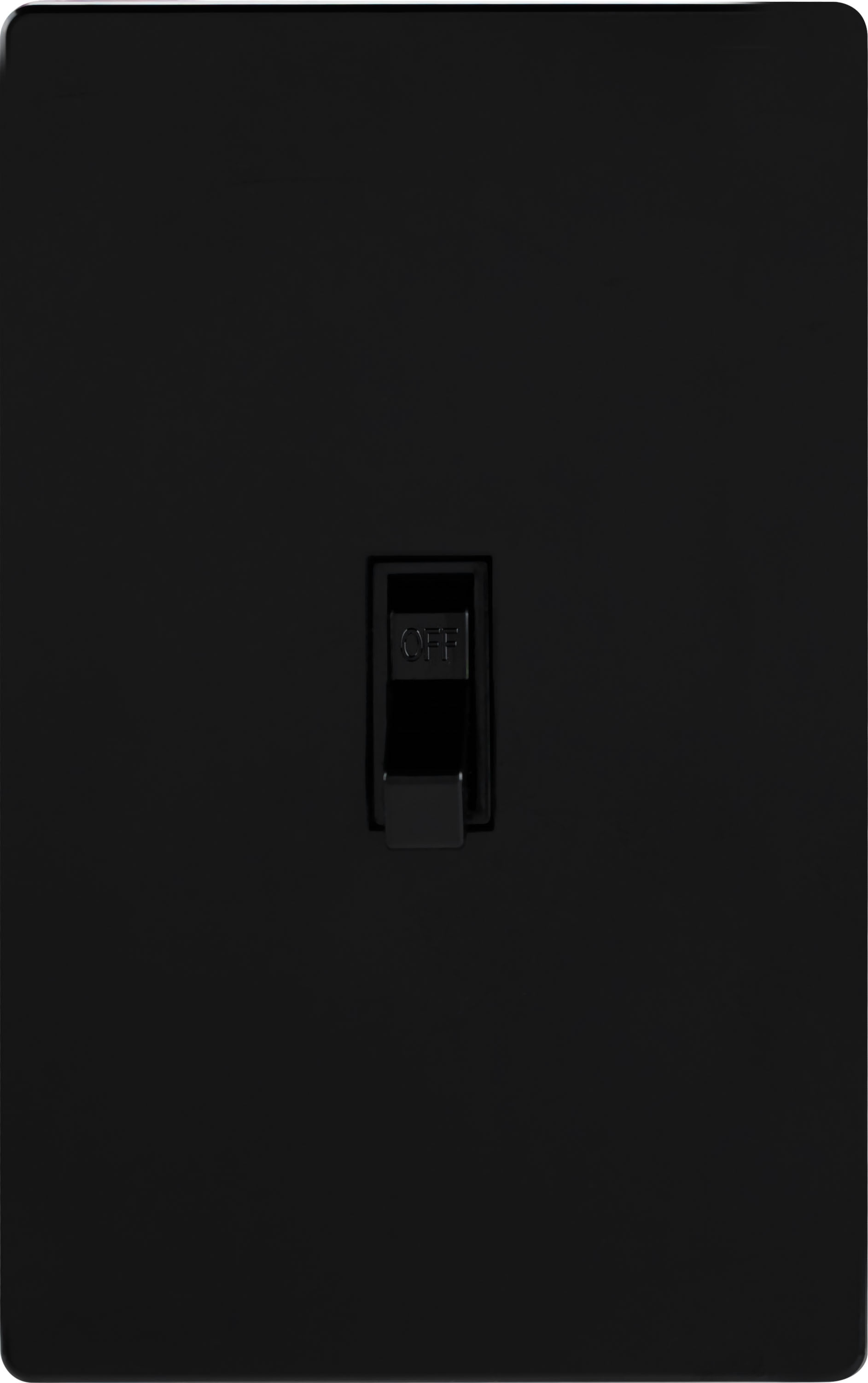 Ultra Pro Screwless Wallplate, Switch Plate, Single Toggle, Black