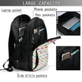 thumbnail image 3 of Horeoi Colorful Bus Print USB Backpack for Travel School Work with Laptop Compartment Charging Port and Anti-Theft Pocket, 3 of 4
