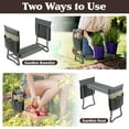 thumbnail image 2 of Pure Garden 2-in-1 Garden Kneeler & Stool – Folding Bench with EVA Pad & Tool Pouches, Gray/Tan, 2 of 14
