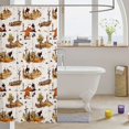 thumbnail image 3 of Manfei Western Farm Cowboy Shower Curtain 72Wx72L,Rustic Cow Bathroom Curtain,White Brown, 3 of 6