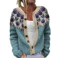 thumbnail image 2 of Women Ethnic Style Sweater Knitted Sweater Cardigan Sweater Jacket, 2 of 4
